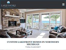 Tablet Screenshot of lakeshorecustomhomes.com